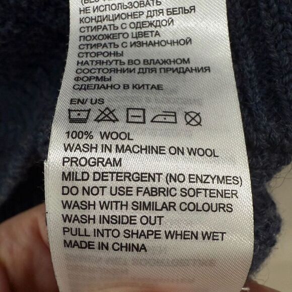 Bergman's of Norway Men's Size Small Heather Navy Blue Ulriken Sweater Jumper - Picture 13 of 14